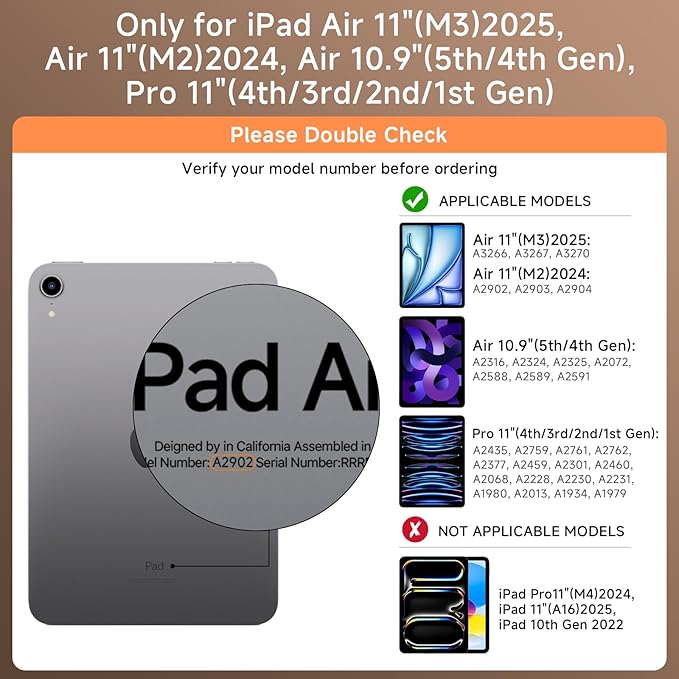 Transparent Case with Keyboard iPad Air 11 Inch, Compatible 10.9" iPad Air - Image 2