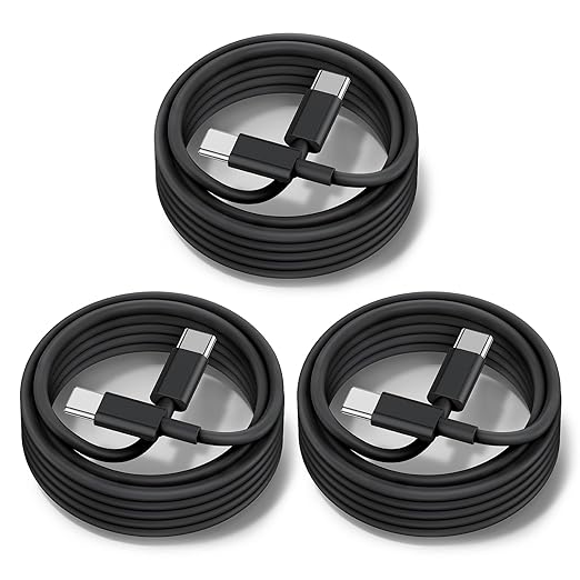 60W USB C to C Cable 3Pack iPhone 15 Fast Charging Cable, USB-C to USBC Power by chcela