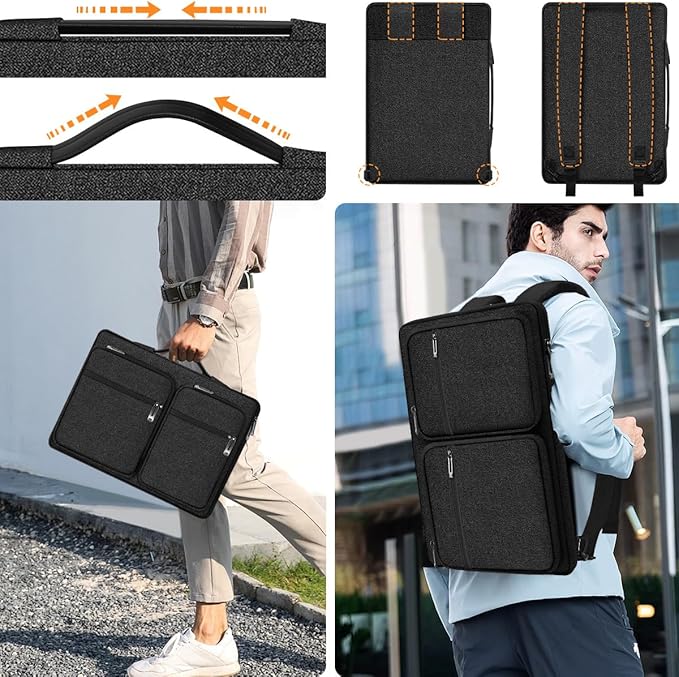 ZINZ Laptop Case 17 17.3 inches Sleeve Slim Briefcase Spill-Resistant Handbag - Image 6