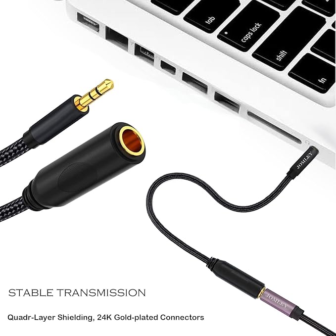 1/4 to 3.5mm Adapter, TRS 6.35mm Female to 3.5mm Male Headphone Adapter - Image 3