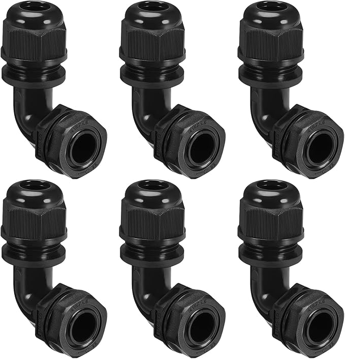 LeMotech M20 Cable Gland, 90 Degree Adjustable 9-14mm Strain Relief, Cord by LeMotech