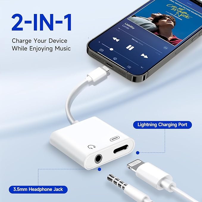 2-in-1 Charging & Audio Adapter - Image 2