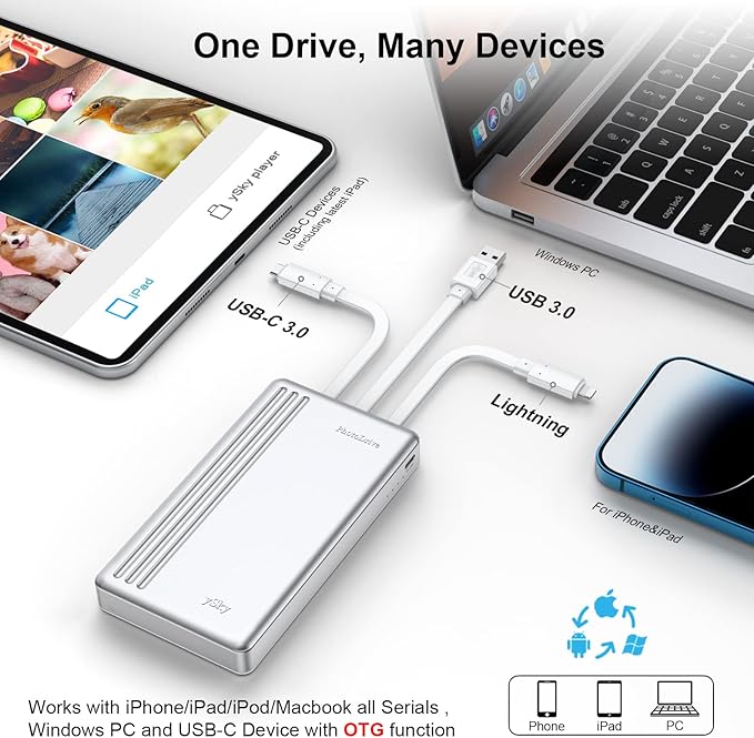 ySky MFi Certified 2TB External Hard Drive - Image 2