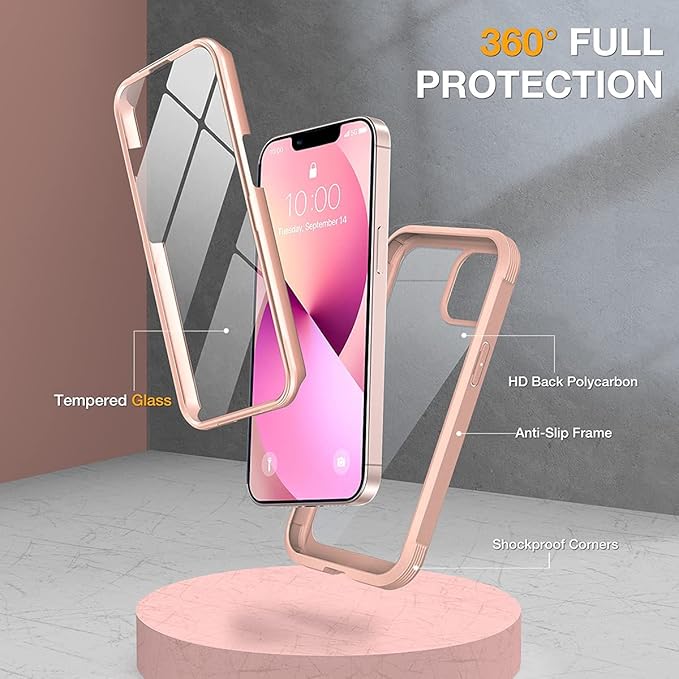Miracase Compatible with iPhone 13 case 6.1 inch, with Built-in 9H Tempered - Image 3