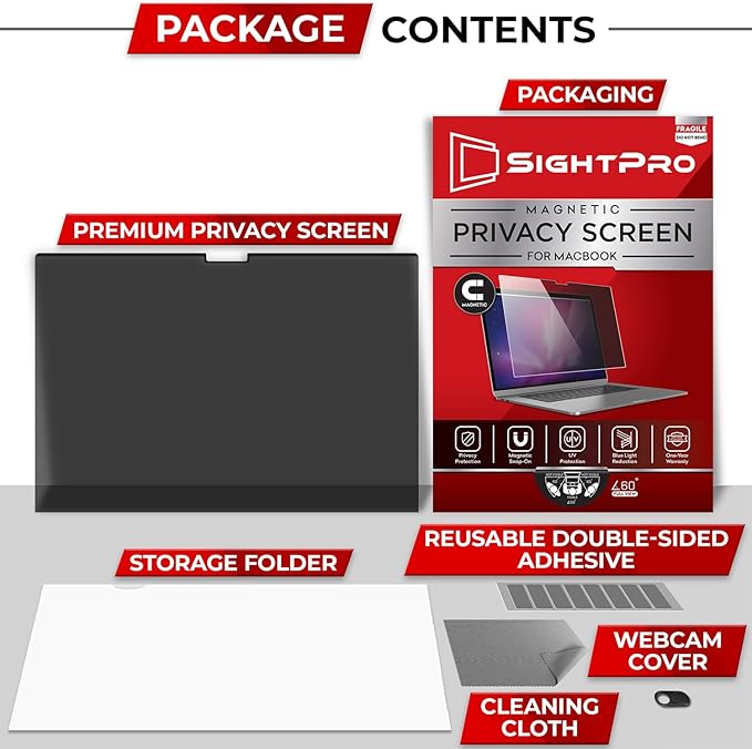 Magnetic Privacy Screen for MacBook Air 13 Inch Removable Laptop Privacy Filter - Image 5
