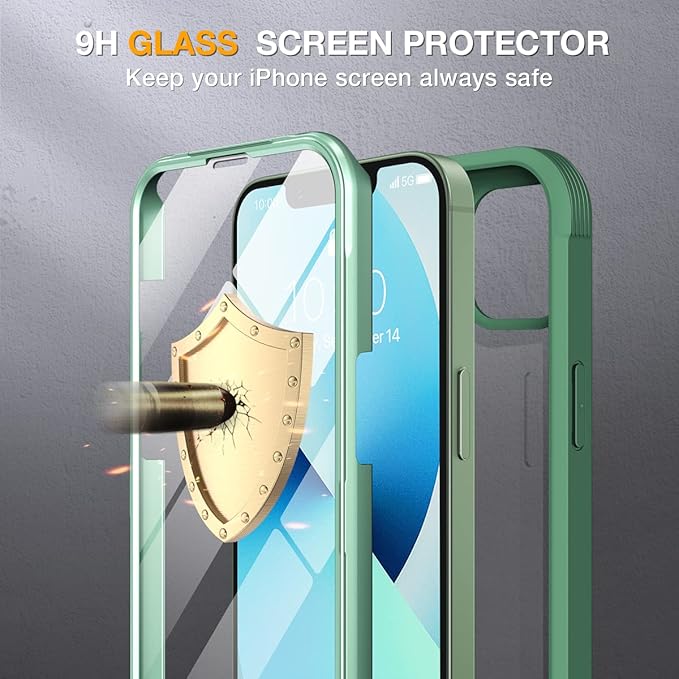 Miracase Compatible with iPhone 13 case 6.1 inch, 2023 New Full-Body Glass - Image 2