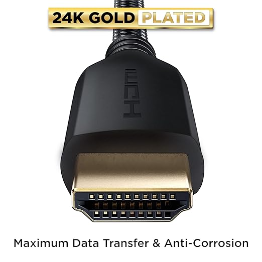 PowerBear 4K HDMI Cable 75 ft | High Speed Hdmi Cables, Braided Nylon & Gold - Image 6