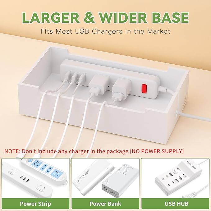 Pezin & Hulin Bamboo Cable Management Box, Wire Organizers - Image 6