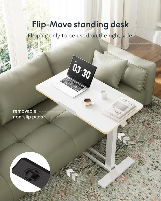 FLEXISPOT H7 PRO Mobile Standing Desk Adjustable Overbed Table Pneumatic - Image 4