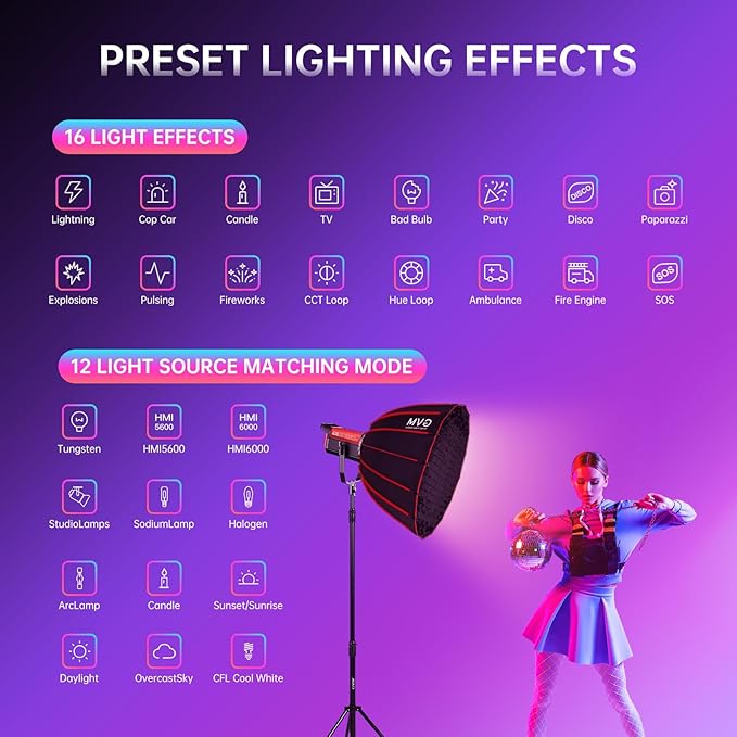 GVM RGB 300W Video Light Kit - Image 3