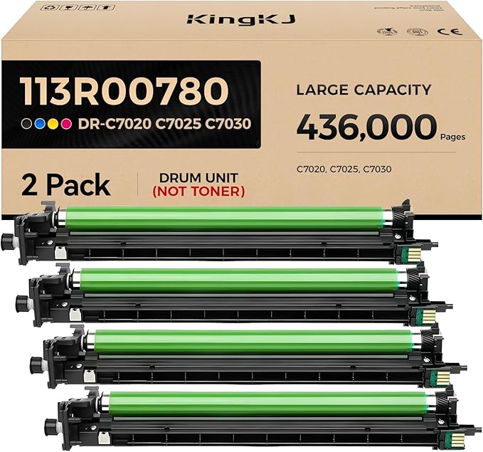 Versalink C7020 C7025 C7030 Drum Unit 4-Pack High Capacity Replacement by KingKJInkToner