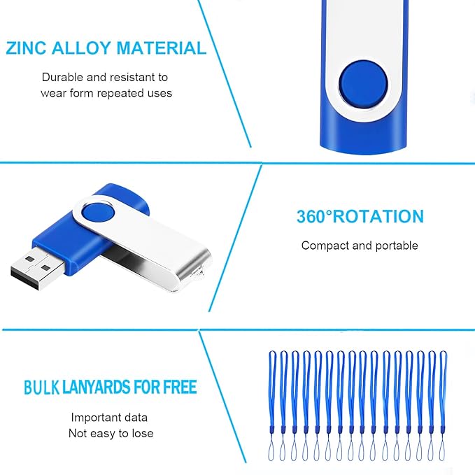 EASTBULL 200 Packs of 2GB Bulk Flash Drives, USB Flash Drives Pack 2GB USB - Image 4