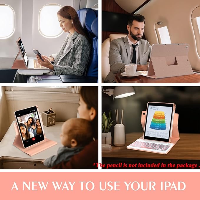 BLUTLOTUS Keyboard Case for iPad 9th/8th/7th Generation 10.2 inch, 360° - Image 5
