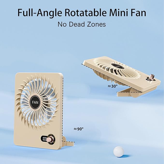 Mini Portable Fan, Silent Rechargeable Desk & Handheld - Image 5