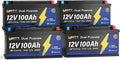 12V 100Ah Bluetooth LiFePO4 Battery, Lithium Battery by Wattcycle