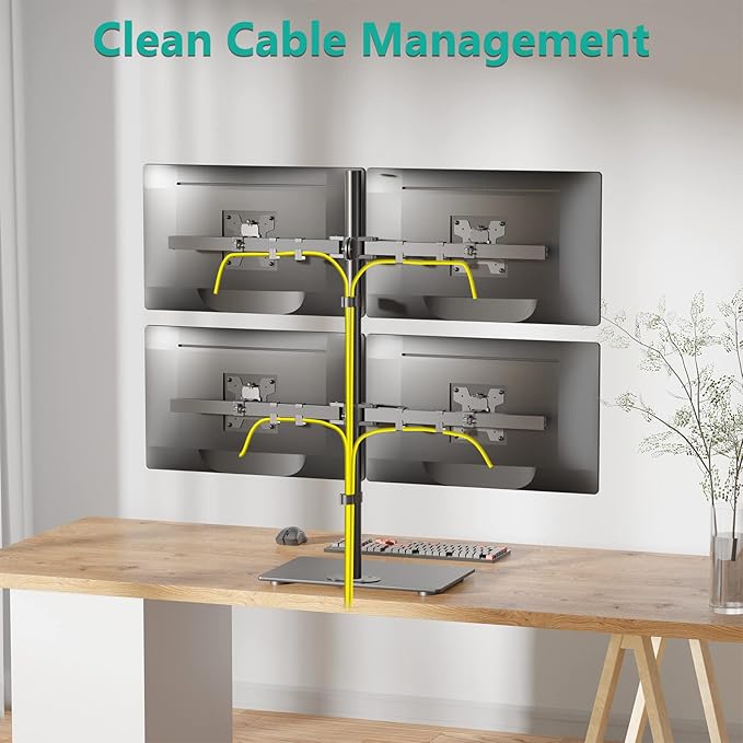 WALI Freestanding Quad Monitor Mount - Image 6