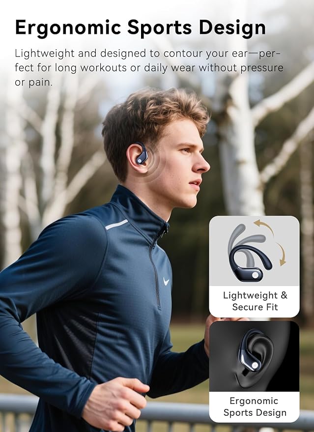 Wireless Earbuds, ANC Noise Cancelling Sport Ear Buds - Image 8