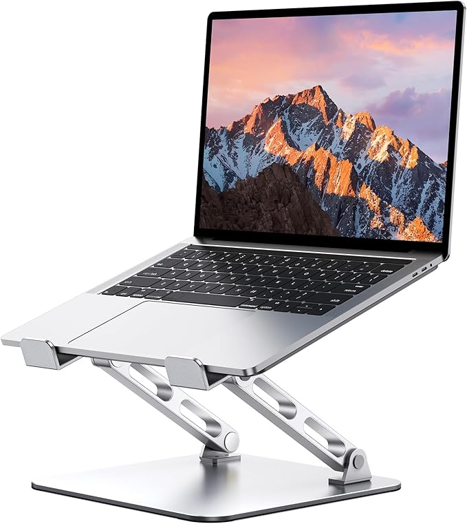 Ergonomic Laptop Stand, Dual-Bar Support & Height Adjustable Laptop Riser Holder by RIWUCT