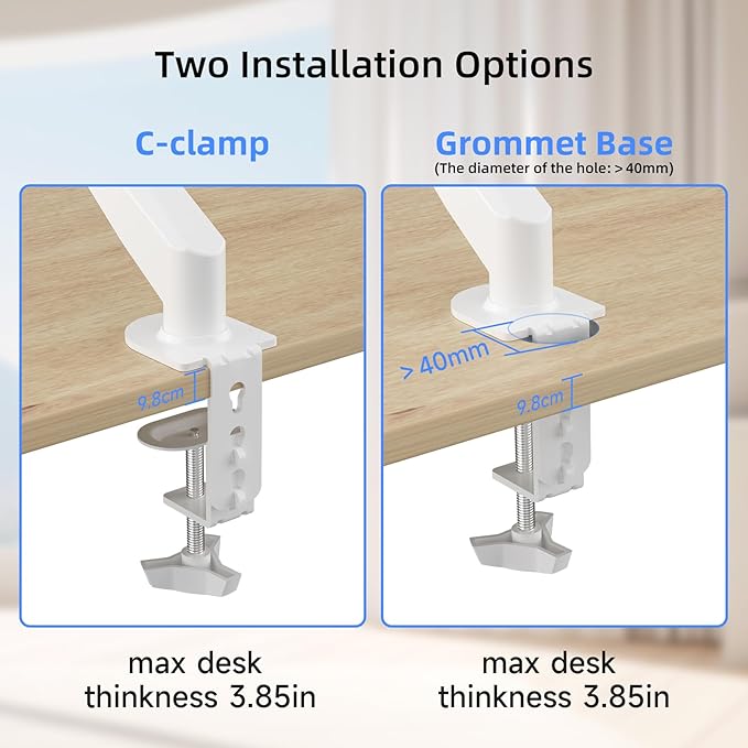 Suptek Single Monitor Mount, Ultrawide Monitor Arm Mount Single Desk Mount - Image 5