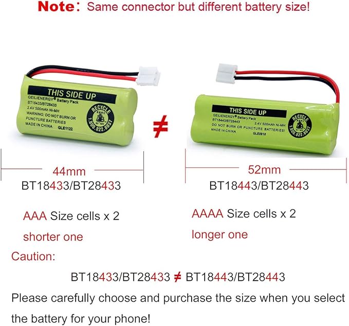GEILIENERGY BT18433 BT28433 BT184342 BT284342 BT-1011 Battery Compatible - Image 3