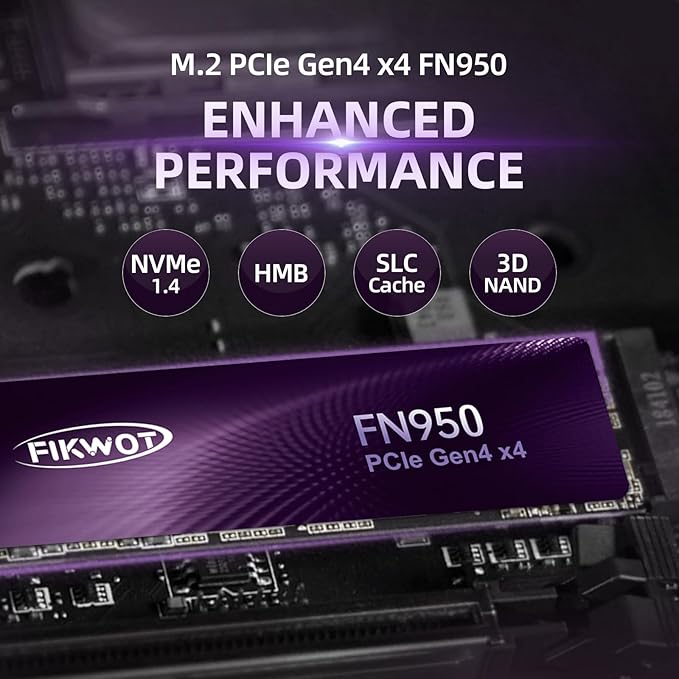 FN950 1TB NVMe SSD M.2 2280 PCIe Gen4x4, Internal Solid State Drive, Configure - Image 7