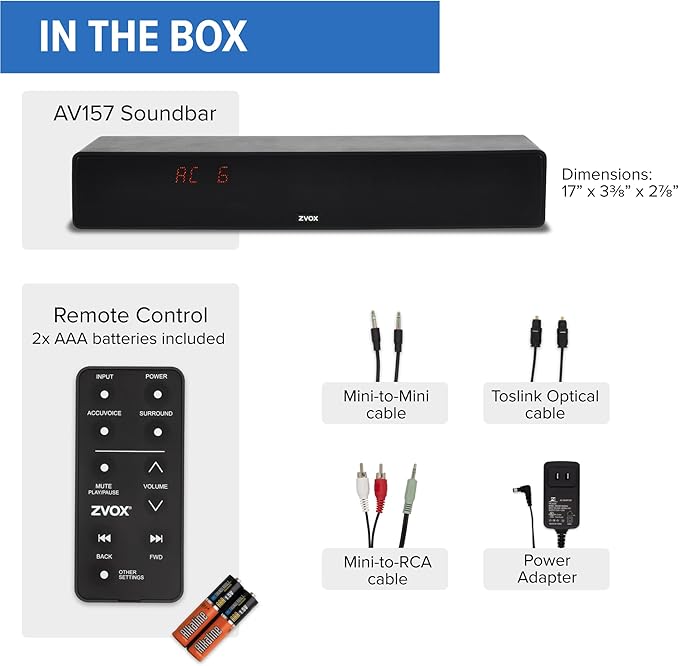 ZVOX Dialogue Clarifying Sound Bar - Image 7