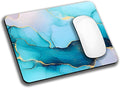 Golden Texture Teal Marble Mouse Pads by EASTSMOOTH