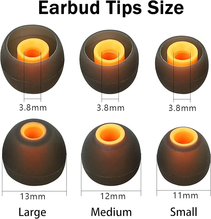 Silicone Replacement Earbud Covers Fit Most in-Ear Earbuds Headphone Ear Tips 9 - Image 2