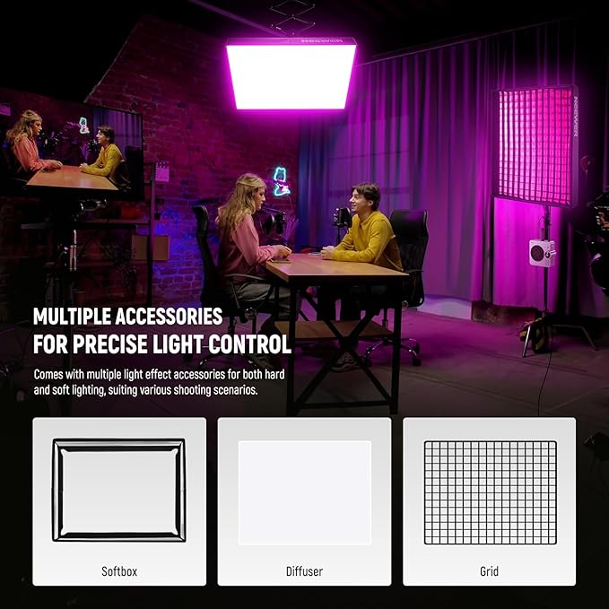 NEEWER Pro 200W Flexible LED Video Light, Studio RGB Panel Light Mat Kit - Image 6