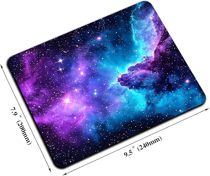 Mouse Pad, Cute Purple Nebula Galaxy Mouse Pads - Image 2