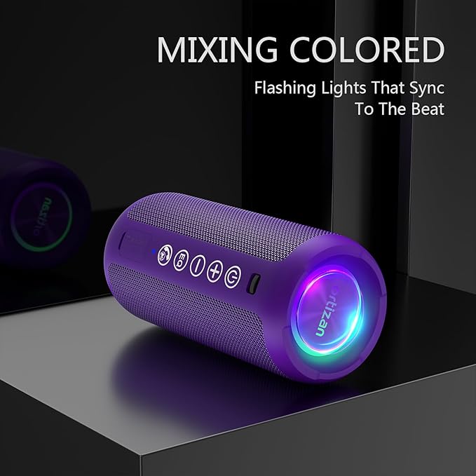 Ortizan Portable Bluetooth Speaker: IPX7 Waterproof, 24W Loud Sound, Deep Bass - Image 2