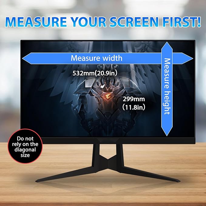 Magnetic Computer Privacy Screen 24 Inch, Removable Hanging Privacy Screen - Image 6