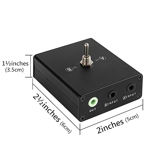 3.5 mm Audio Switcher, 2 Ports Audio Splitter Box Mini Headphone Manual - Image 2