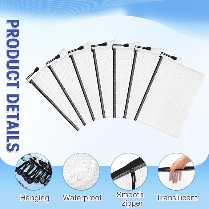 Jetec 32 Pcs Mesh Zipper Bags Toy Storage Bikini Organizer Bag Bolsas Para - Image 3