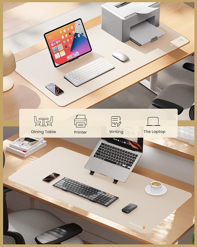 ProtoArc Leather Desk Mat, Large Mouse Pad- 31.5×15.8 inch, Non-Slip PU Leather - Image 8
