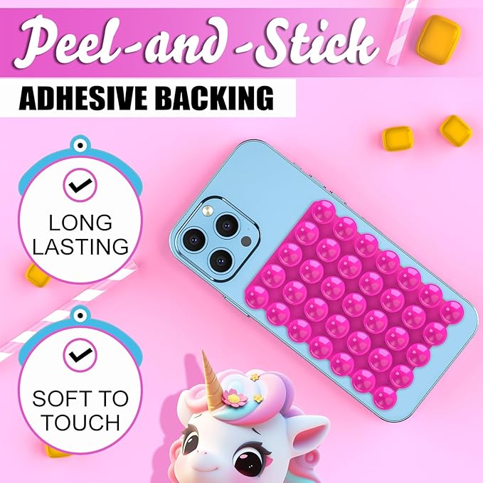 2024 Upgrade 2PCS Silicone Suction Cup Phone Case Adhesive Mount, Adhesive Grip - Image 4