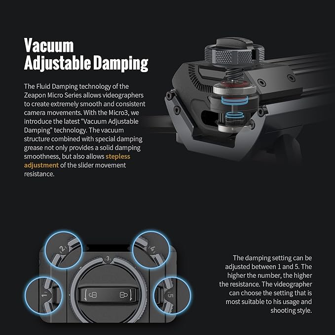 Zeapon Micro 3 E700 Double Distance Motorized Camera Slider, Compact Slider - Image 9