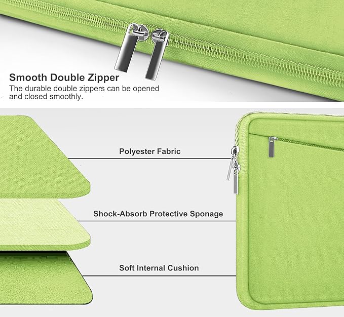 Laptop Case 15.6 inch, Slim Computer Carrying Bag Protective Cover Briefcase - Image 3