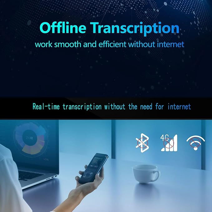 Offline AI Voice Recorder with Playback, Secure Digital Recorder with - Image 3