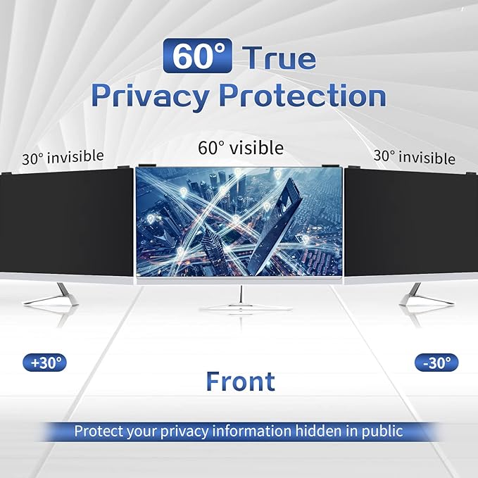 Computer Privacy Screen Filter 24 Inch, 9H Hardness Hanging Computer Screen - Image 2