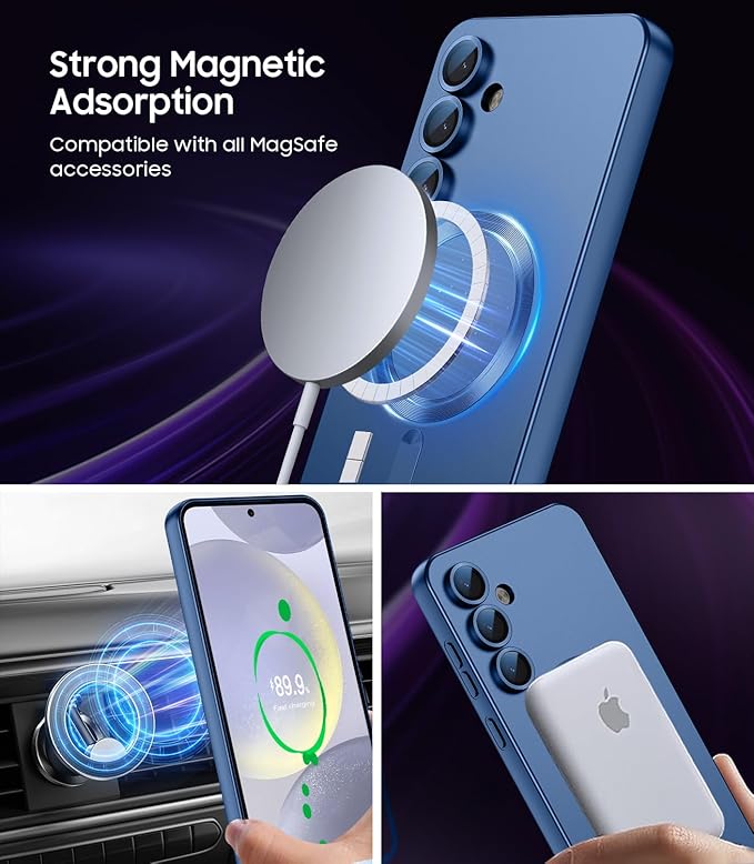 Magnetic for Samsung Galaxy S24 Case Slim Soft Silicone Bumper Shockproof - Image 3