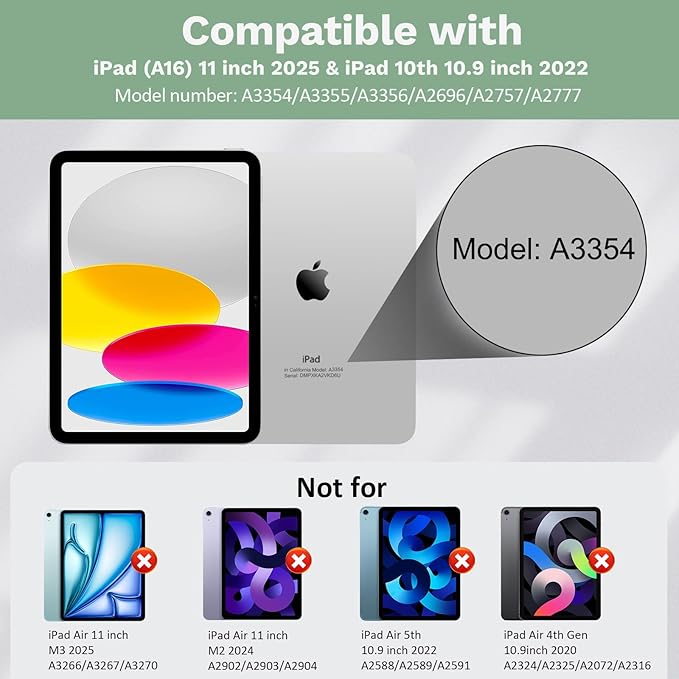 MoKo Touch Keyboard Case for iPad 11th Generation 11 inch 2025, iPad 10th - Image 2