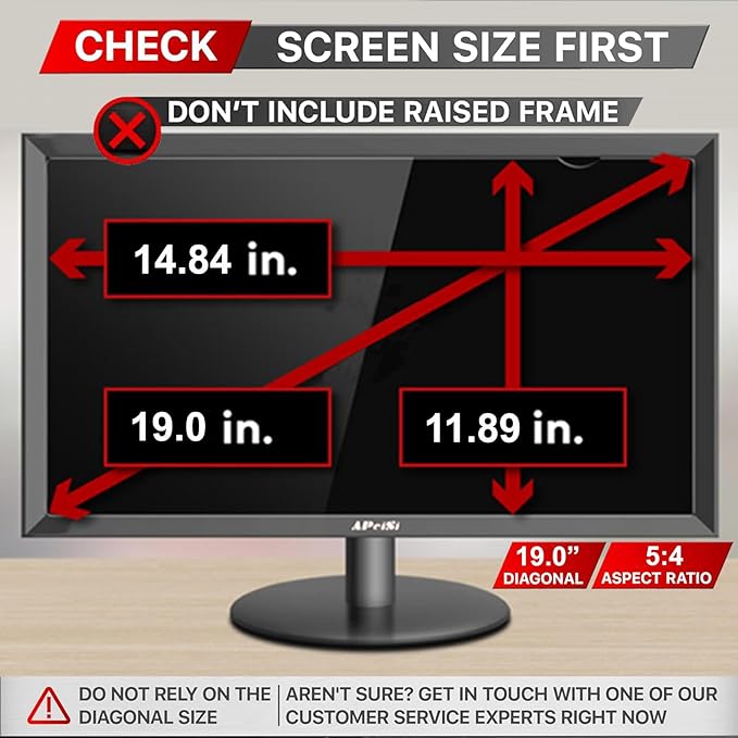 19 Inch Privacy Screen Filter for Square 5:4 Monitor | Privacy Shield | - Image 2