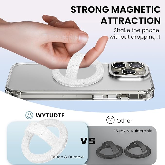 Magnetic Silicone Ring Grip Phone Holder, Loop Grip, Compatible - Image 2