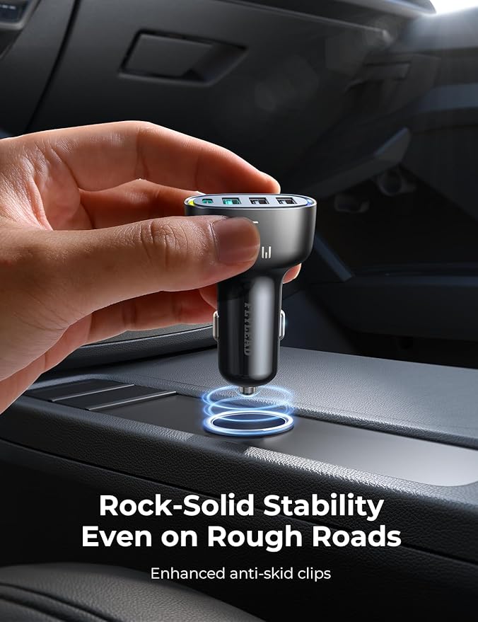 USB C Car Charger Cigarette Lighter Adapter 75W 4-Port Fast Car Charger Fast - Image 8