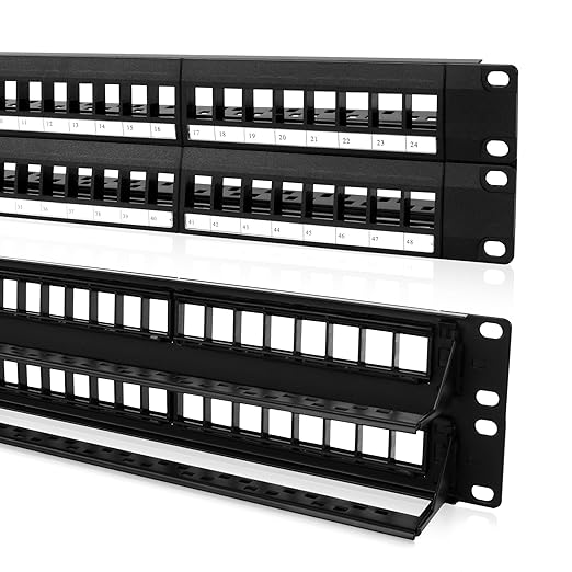 NewYork Cables® Blank Keystone 48 Port Cat6 Patch Panel by NewYorkCables