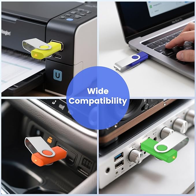 ABLAZE 8GB USB Flash Drive 50 Pack, USB 2.0 Thumb Drives Bulk Memory Sticks - Image 7