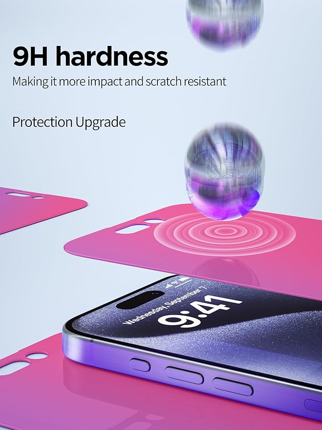 Compatible for iPhone 14 Pro Max Privacy Screen Protector Tempered Glass 6.7 - Image 4