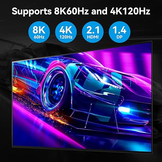 8K HDMI 2 Displayport KVM Switch 3 Monitors 2 Computers DP 1.4 8K 60Hz 4K 120Hz - Image 6