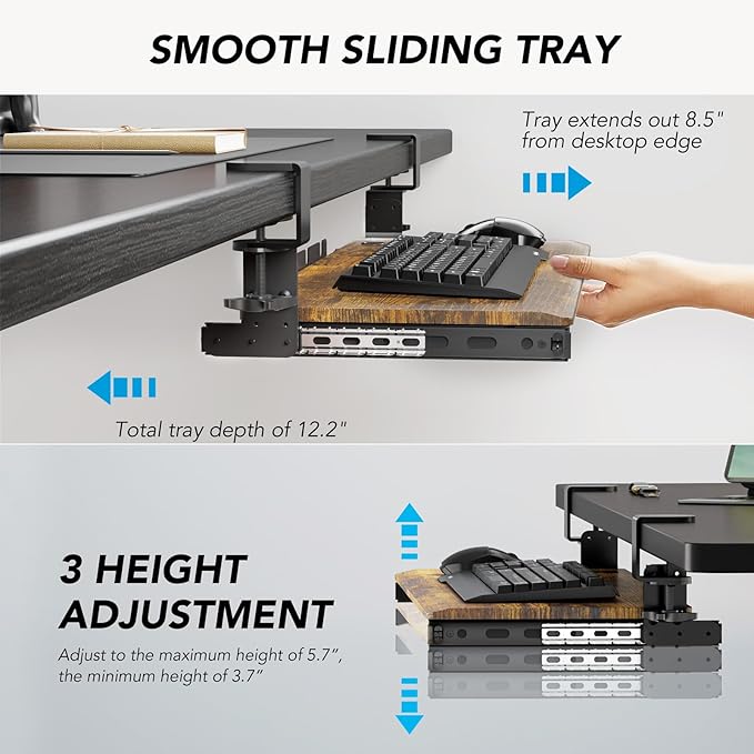 AX WABER Keyboard Tray Under Desk Pull Out - Image 5